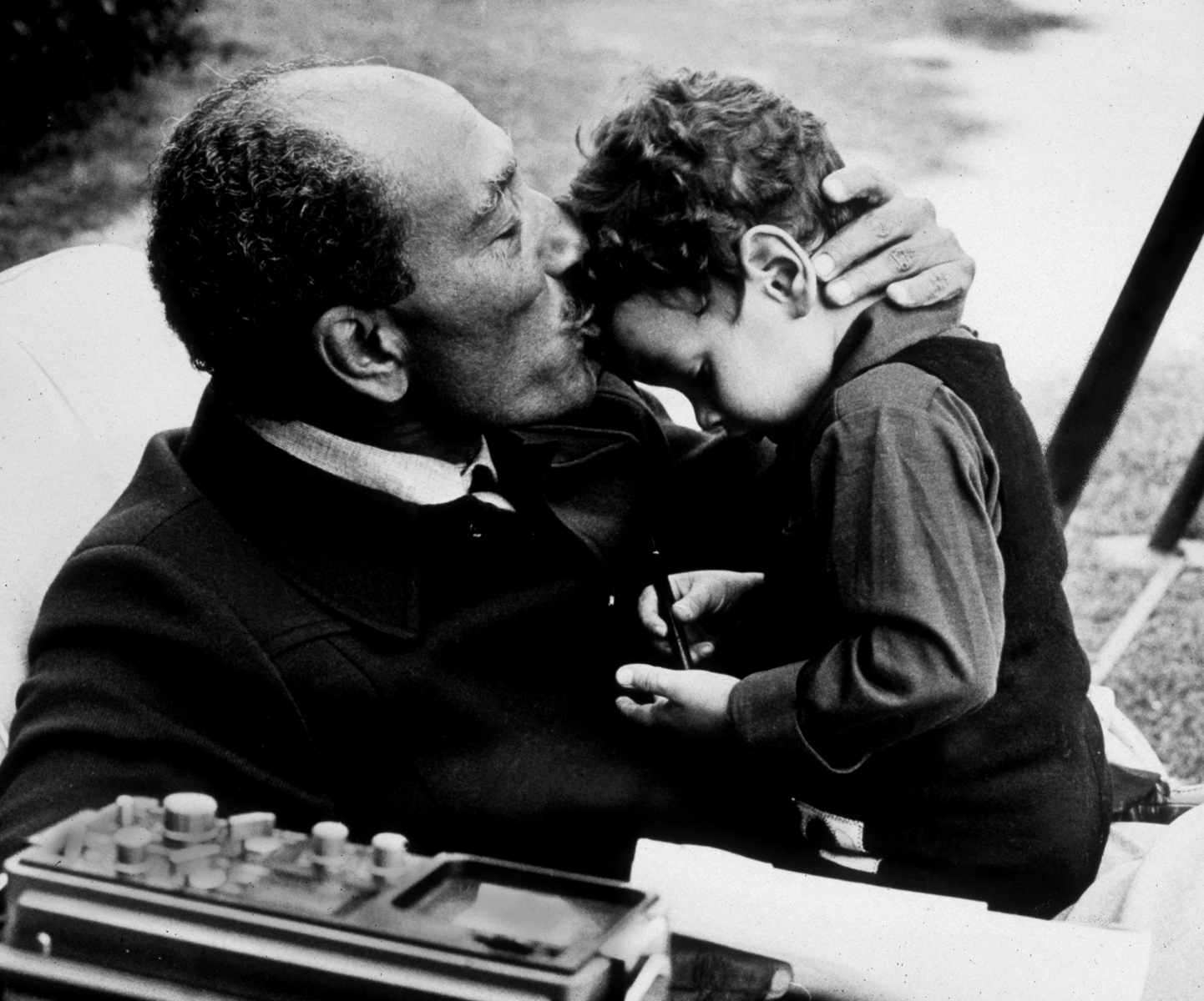 Egyptian President Anwar Sadat kisses his grandson Sherif, Dec.17, 1978


 : Sadat-Mubarak 1978-1981 : BILL FOLEY 