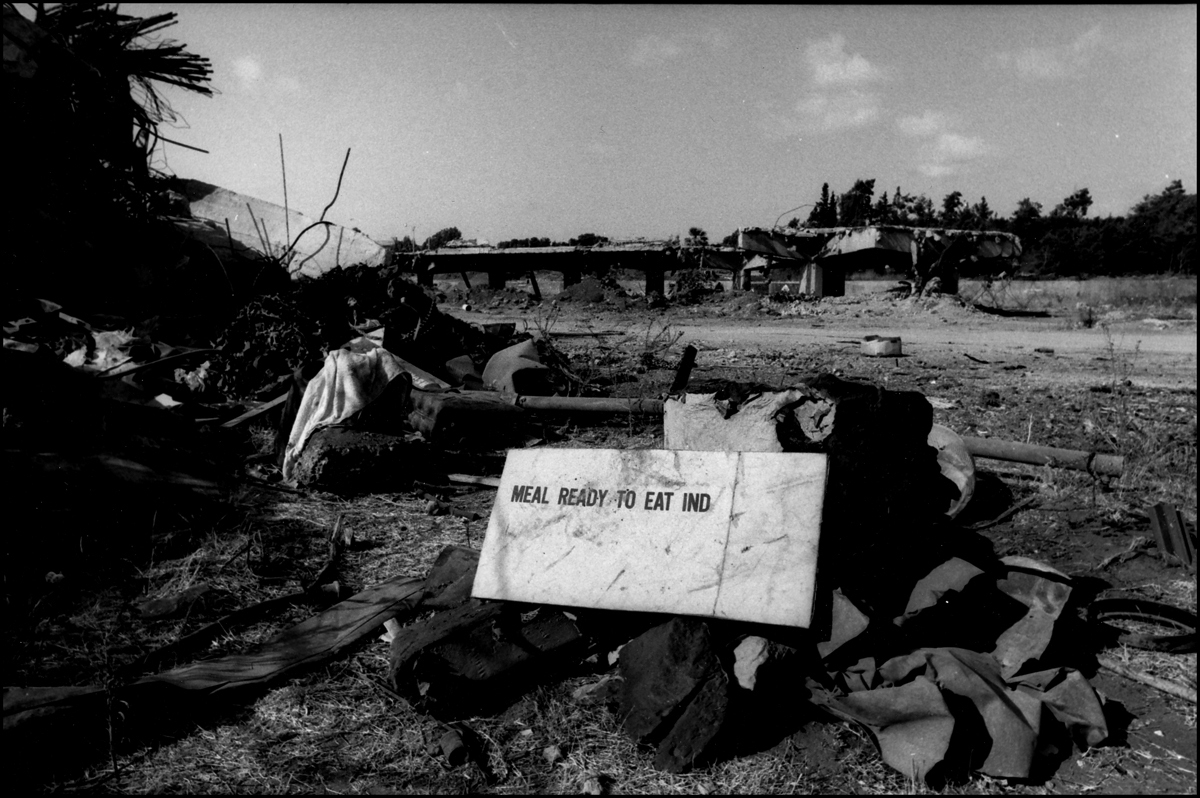 Marine base, MRE box, a year later,October 23, 1984 : USMC in Beirut 1982-1983 : BILL FOLEY 