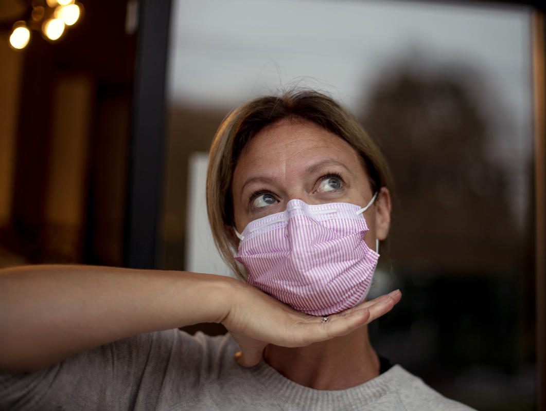 New Pink Mask 2020 : Portraits in a Pandemic-Masks on! : BILL FOLEY 