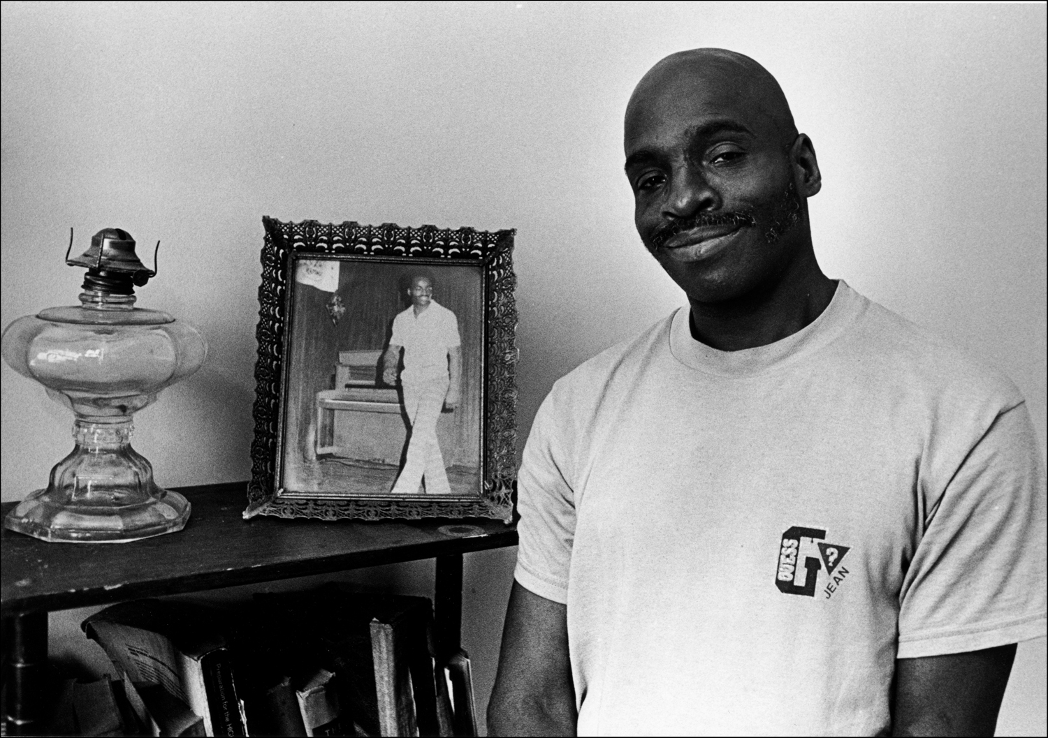 James in his renovated apartment, 1997. : Carmel Hill Harlem NYC 1995-2000 : BILL FOLEY 