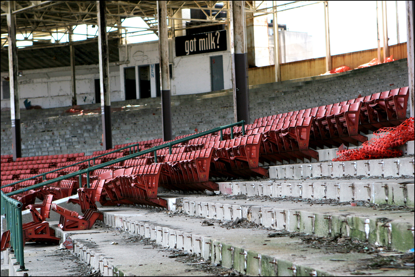 Got Milk? Seat removal at Bush Stadium continues. : Bush Stadium 2012 : BILL FOLEY 