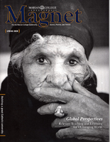 Palestinian woman in Beirut on cover of the Marian Magnet magazine, Global Studies story. - © 2023 Bill Foley. All Rights Reserved.