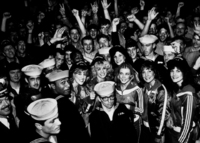 Dallas Cowgirls onboard US Warship off the coast of Beirut, with US Navy personnel. 1982 - © 2023 Bill Foley. All Rights Reserved.