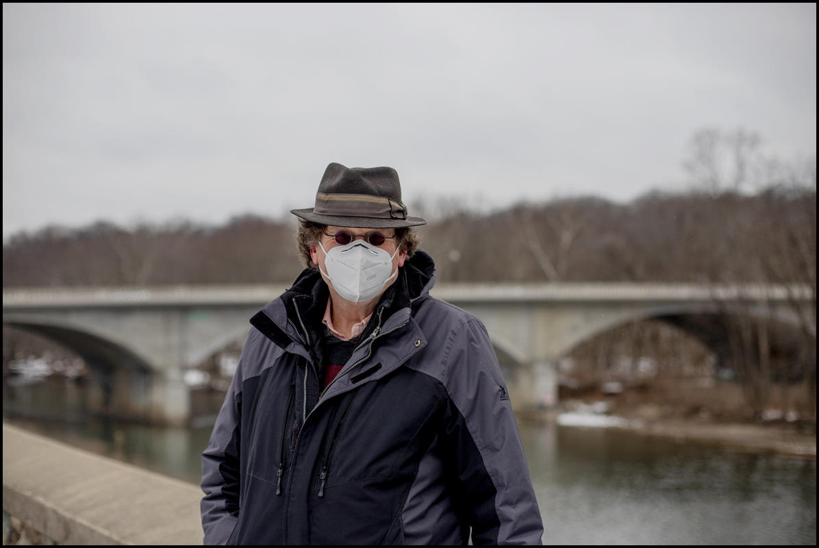 Out for a stroll on the Levee. 2021
 : Portraits in a Pandemic-Masks on! : BILL FOLEY 