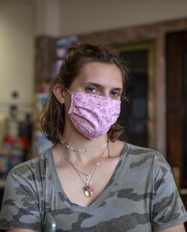 Visiting the post office.2020
 : Portraits in a Pandemic-Masks on! : BILL FOLEY 