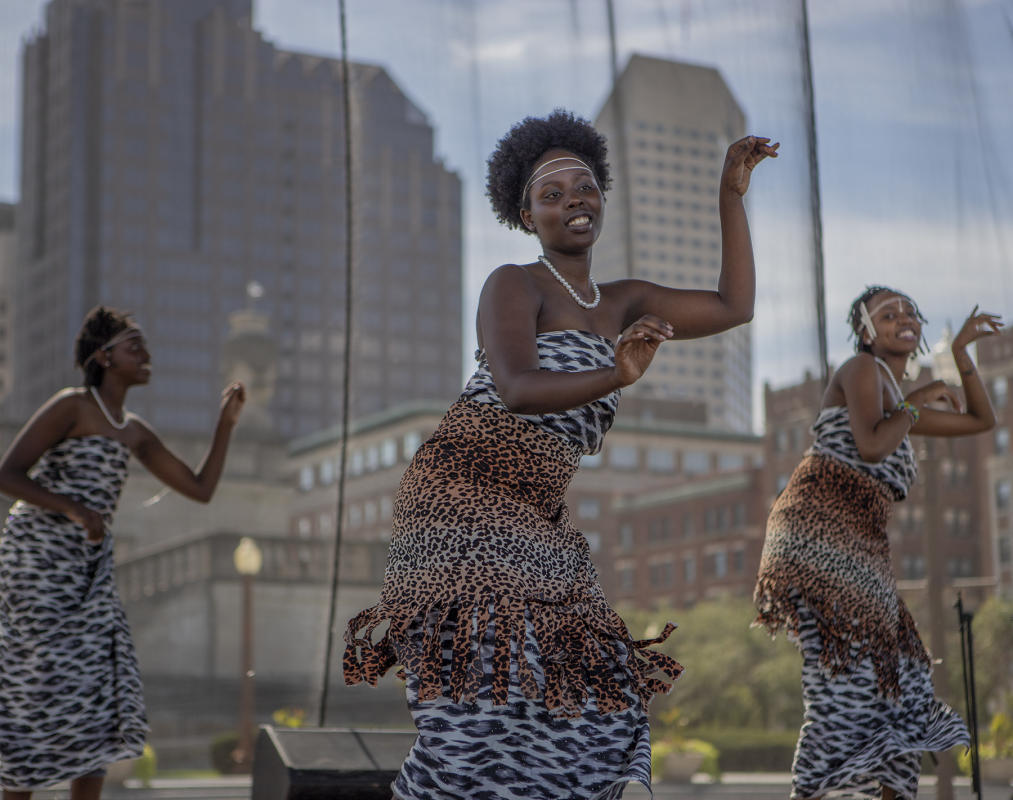 Haza Dance Troupe performs on the Festival of faith stage
 : Festival of Faith, Back in Person! 2022. Military Park Downtown, Indianapolis, September 18, 2022! And Festival of Faith Pre-Pandemic 2019! : BILL FOLEY 