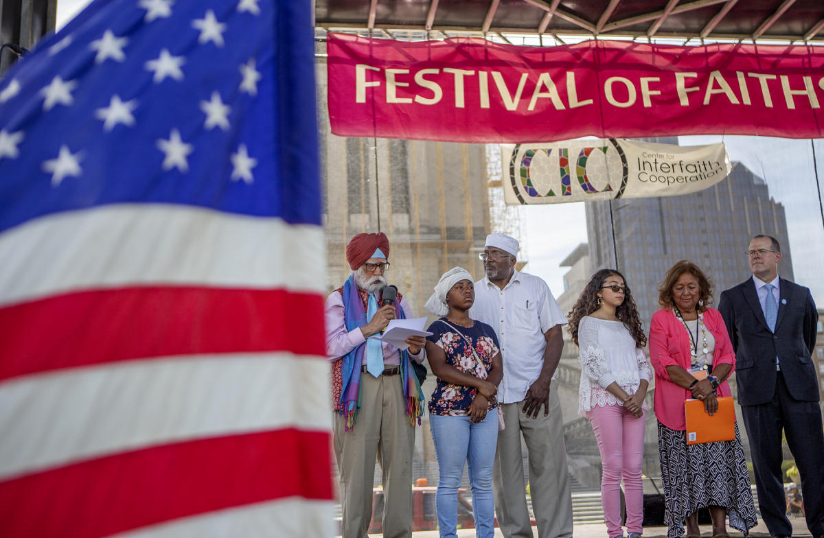 KP Singh Reads opening prayer. : Festival of Faith, Back in Person! 2022. Military Park Downtown, Indianapolis, September 18, 2022! And Festival of Faith Pre-Pandemic 2019! : BILL FOLEY 