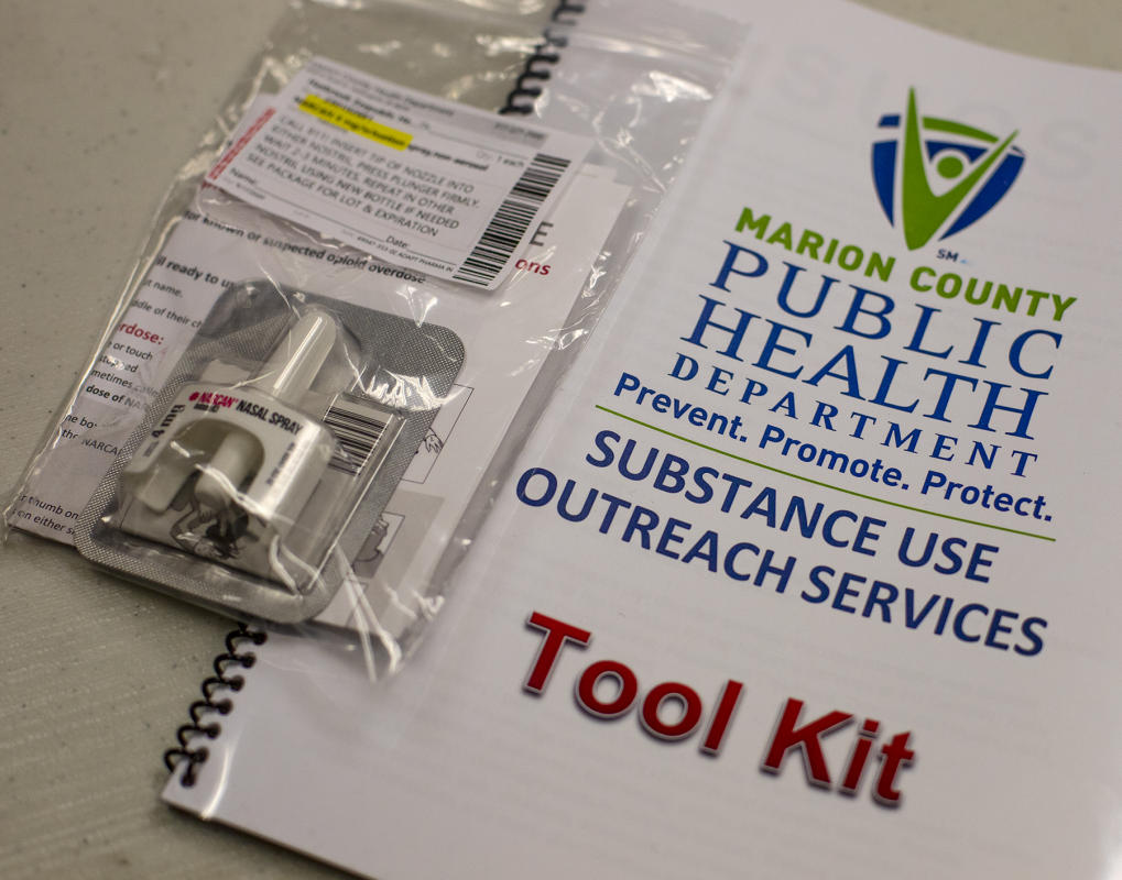 Narcan Tool kit. : FIX Heartbreak and Hope inside Indiana's opioid crisis-Portraits of Recovery : BILL FOLEY 