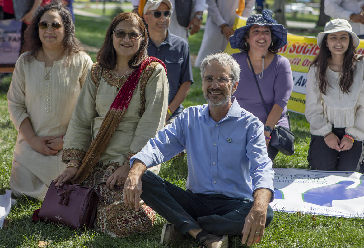 Charlie Wiles smiles with others at the 2022 Festival . : Festival of Faith, Back in Person! 2022. Military Park Downtown, Indianapolis, September 18, 2022! And Festival of Faith Pre-Pandemic 2019! : BILL FOLEY 