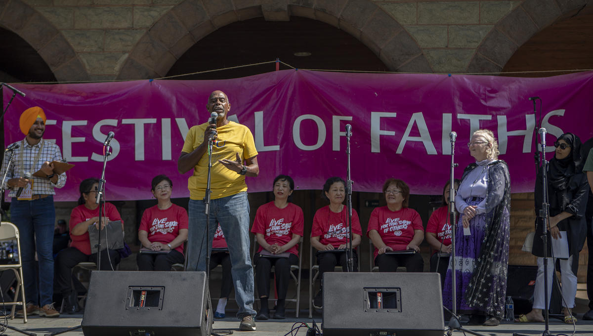 Opening the 2022 Festival with Prayers and Songs : Festival of Faith, Back in Person! 2022. Military Park Downtown, Indianapolis, September 18, 2022! And Festival of Faith Pre-Pandemic 2019! : BILL FOLEY 
