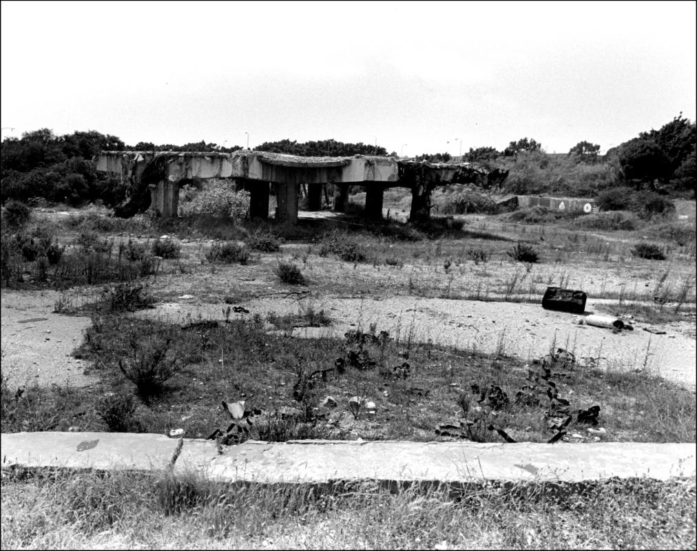 BLT building looking like a deserted set from a long ago war movie. October 23, 1984. : 40 Years After Attack on US Marines : BILL FOLEY 